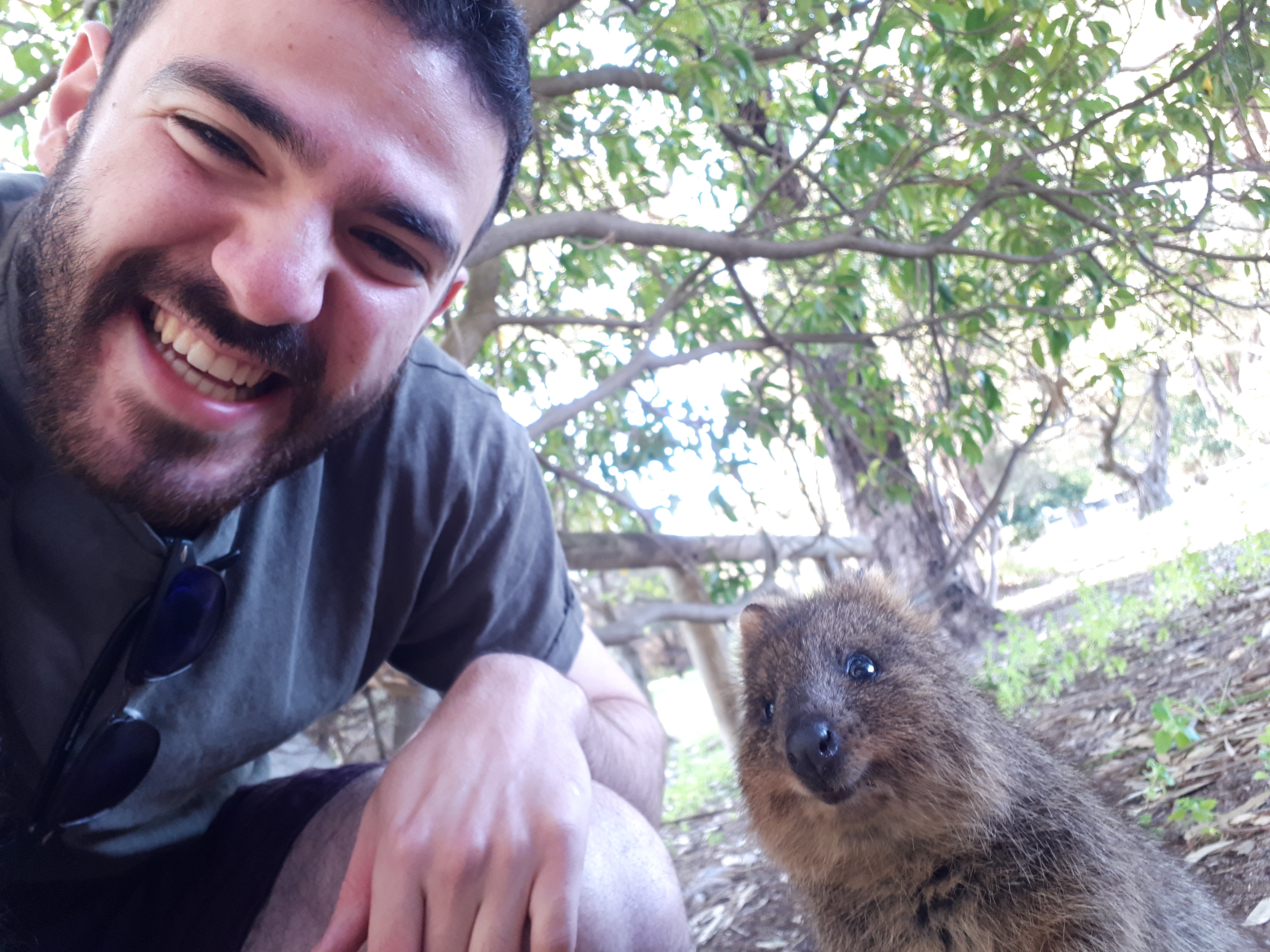 A picture of me with a Quokka.